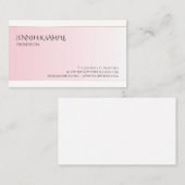 Carte De Visite Design moderne glamour rose Or simple tendance (Devant / Derrière)