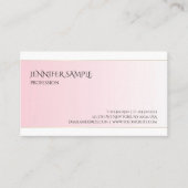 Carte De Visite Design moderne glamour rose Or simple tendance (Devant)