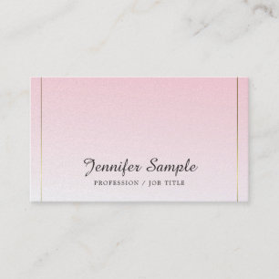 Carte De Visite Design moderne glamour tendance Or rose luxueux