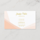 Carte De Visite Design moderne Gold Hand Script Nom Professionnel (Dos)