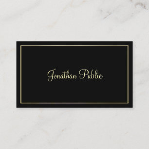 Carte De Visite Design moderne Gold look créatif Black Design élég