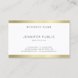 Carte De Visite Design moderne Gold Look Design Clean Plain Profes