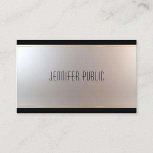 Carte De Visite Design moderne gracieux Glamor Unique Plain
