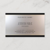 Carte De Visite Design moderne gracieux Glamor Unique Plain (Dos)