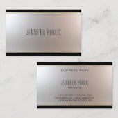 Carte De Visite Design moderne gracieux Glamor Unique Plain (Devant / Derrière)