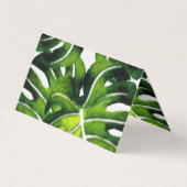 Carte De Visite Design moderne grand palmier vert feuille (Dos)