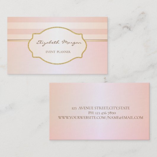 Carte De Visite Design Moderne Gratté, Cadre (Devant / Derrière)