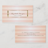 Carte De Visite Design Moderne Gratté, Cadre Or (Devant / Derrière)