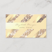 Carte De Visite Design moderne, Grilles, Faux Gold, Sequin (Devant)