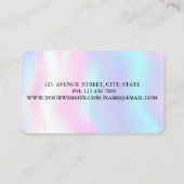 Carte De Visite Design Moderne, Holographique, Sèche-cheveux, Salo (Dos)