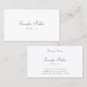 Carte De Visite Design moderne manuscrit mignon Design Modèle élég (Devant / Derrière)