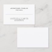 Carte De Visite Design moderne minimaliste Élégant professionnel (Devant / Derrière)