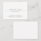Carte De Visite Design moderne minimaliste professionnel élégant (Devant / Derrière)