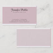 Carte De Visite Design moderne moderne moderne propre classique De (Devant / Derrière)