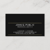 Carte De Visite Design moderne moderne propre Design Gold Stripes  (Devant)