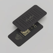 Carte De Visite Design moderne Monogram Black Gold