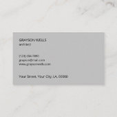 Carte De Visite Design moderne noir et gris haute qualité (Dos)