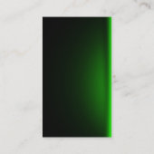 Carte De Visite design moderne noir et vert néon (Dos)