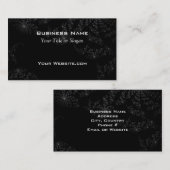 Carte De Visite Design moderne noir étoile (Devant / Derrière)