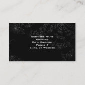 Carte De Visite Design moderne noir étoile (Dos)