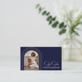 Carte De Visite Design moderne photo de script QR Code Photographi (Debout devant)
