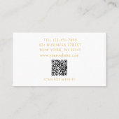Carte De Visite Design moderne photo de script QR Code Photographi (Dos)