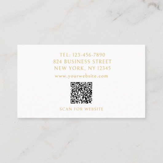 Carte De Visite Design moderne photo de script QR Code Photographi (Dos)