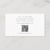 Carte De Visite Design moderne photo de script QR Code Photographi (Dos)