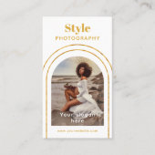 Carte De Visite Design moderne photo de script QR Code Photographi (Devant)