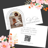 Carte De Visite Design moderne photo de script QR Code Photographi