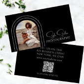 Carte De Visite Design moderne photo de script QR Code Photographi