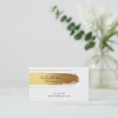 Carte de visite design moderne pour brosse d'or (Debout devant)