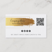 Carte de visite design moderne pour brosse d'or (Dos)