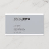 Carte De Visite Design moderne professionnel Chic Smart Plain Luxe (Devant)