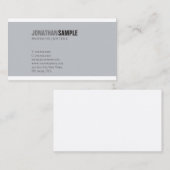 Carte De Visite Design moderne professionnel Chic Smart Plain Luxe (Devant / Derrière)