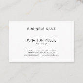 Carte De Visite Design moderne professionnel élégant Design propre (Dos)