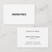 Carte De Visite Design moderne professionnel élégant Design propre (Devant / Derrière)