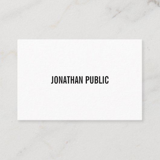 Carte De Visite Design moderne professionnel élégant Design propre (Devant)