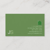 Carte De Visite Design moderne Professionnel Élégant Immobilier (Dos)