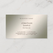 Carte De Visite Design moderne professionnel Élégant Modèle simple (Dos)