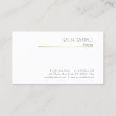 Carte De Visite Design moderne professionnel Gris Or élégant (Dos)