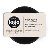 Carte De Visite Design Moderne Professionnel Simple Blanc Avec Log