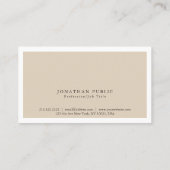 Carte De Visite Design moderne professionnel simple simple (Dos)