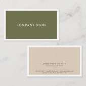 Carte De Visite Design moderne professionnel simple simple (Devant / Derrière)