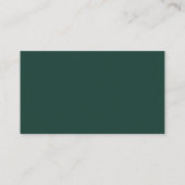 Carte De Visite Design Moderne Professionnel Simple Vert Avec Logo (Dos)