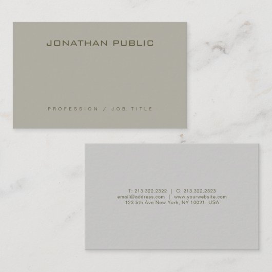 Carte De Visite Design moderne propre Design professionnel Modèle  (Devant / Derrière)