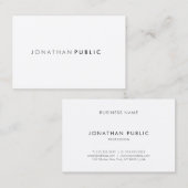 Carte De Visite Design moderne propre Professionnel Élégant Plain (Devant / Derrière)