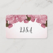Carte De Visite Design moderne rose roses (Devant)