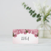 Carte De Visite Design moderne rose roses (Debout devant)