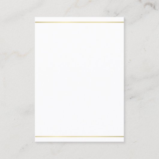 Carte De Visite Design moderne simple Creative Professional Gold (Dos)